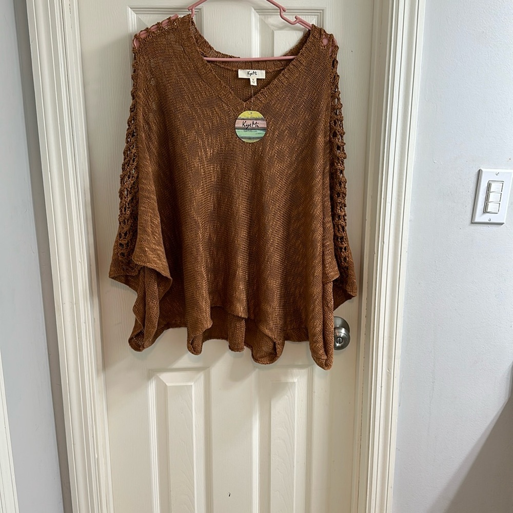 KyeMi Bronze colored short sleeve cardigan